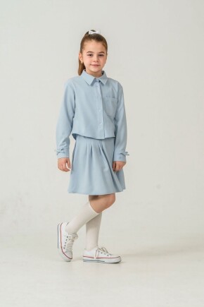 KIZ GÖMLEKLİ ETEKLİ DOKUMA 2Lİ TAKIM