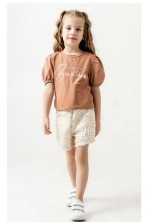 KIZ GÜLLÜ ŞORTLU TAKIM