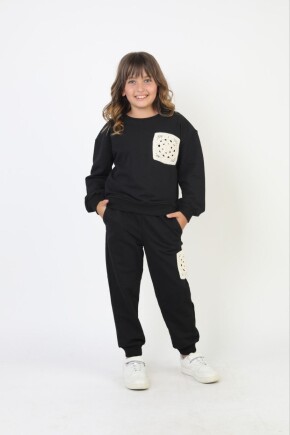 KIZ PAYETLİ TRİKO CEP DETAYLI TAKIM