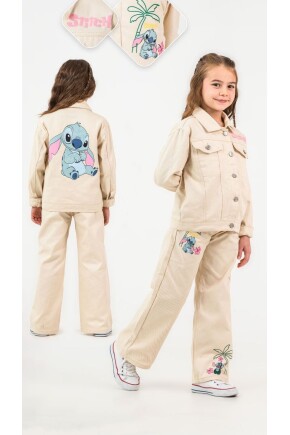 KIZ STİTCH BASKILI DOKUMA TAKIM