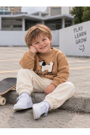 ERKEK KÖPEK İŞLEMELİ EŞOFMAN TAKIM